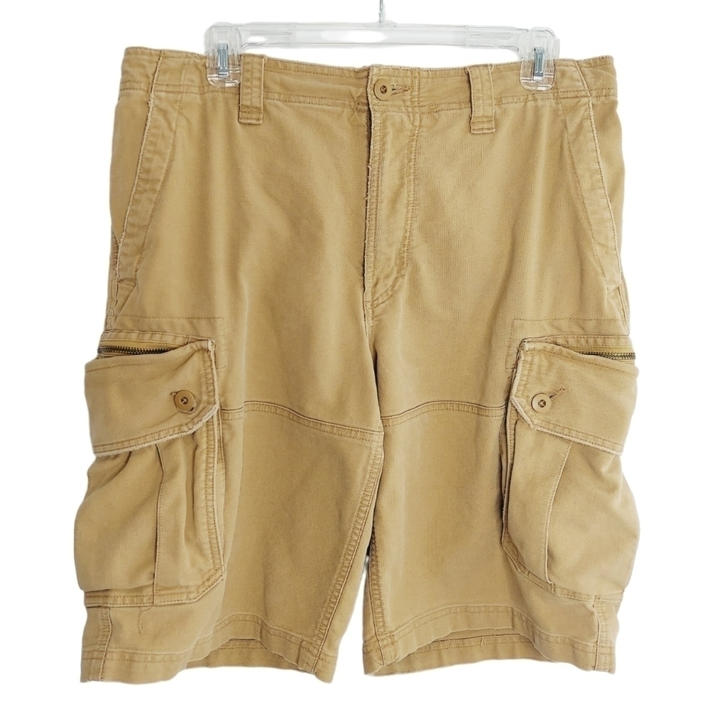 Gap Cargo Shorts Mens Size 32 Khaki Tan Pockets Outdoors Casual Hiking Camping